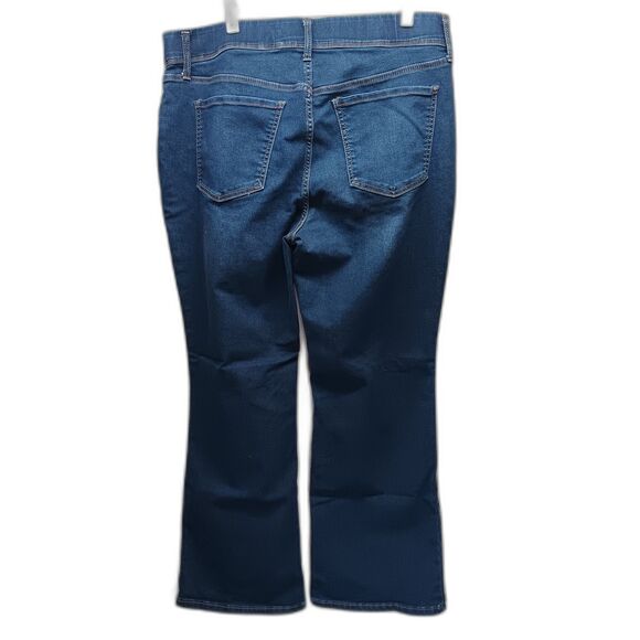 Terra & Sky Womens Pull On Bootcut Jeans Jeggings 1X 16W 18W Stretch Denim Blue - Picture 2 of 4